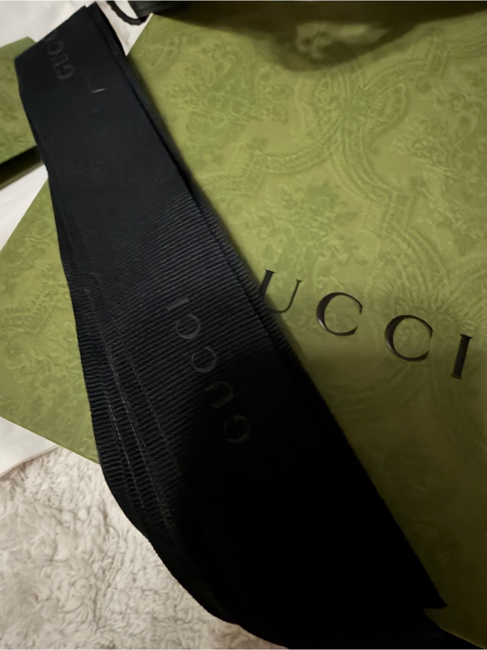 Men’s Gucci Belt – Size 95 (Black Leather with Silver GG Buckle) Authentic - Picture 8 of 9